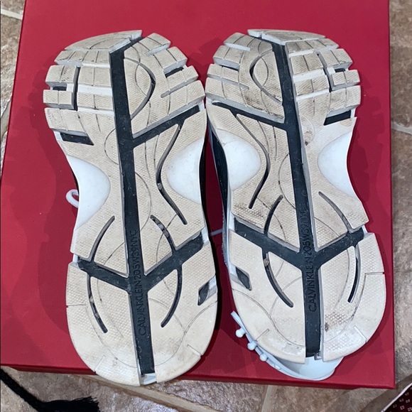 Calvin Klein 205W39nyc Leather Carla Sneakers - Picture 4 of 7